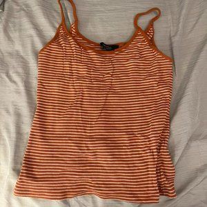 Orange and white striped tank